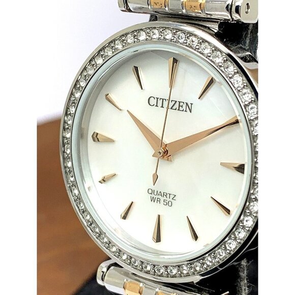 Citizen Womens Watch ER0216-67D Quartz White Mother of Pearl Dial Two To… - Picture 1 of 13